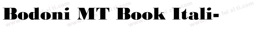 Bodoni MT Book Itali字体转换